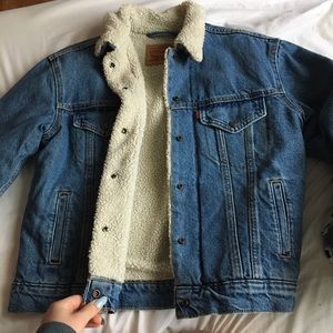 Levi’s fuzzy jean jacket